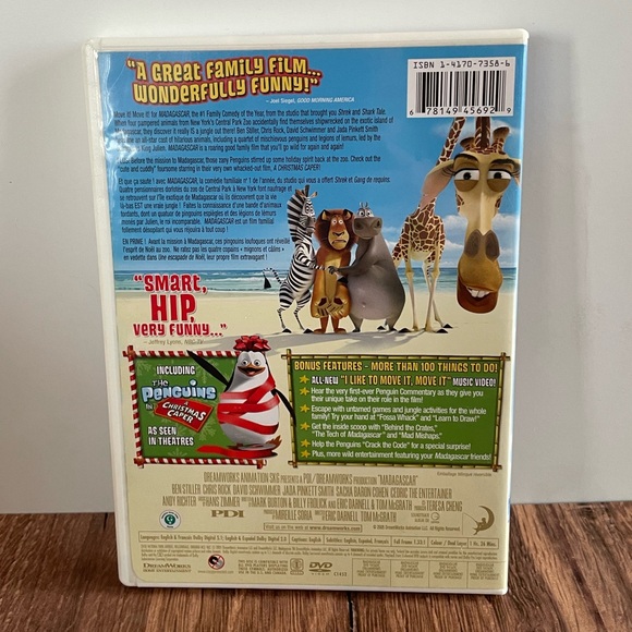 Original Madagascar DVD (Region 1 - Canada, USA). Used, Good Condition. - Picture 2 of 3